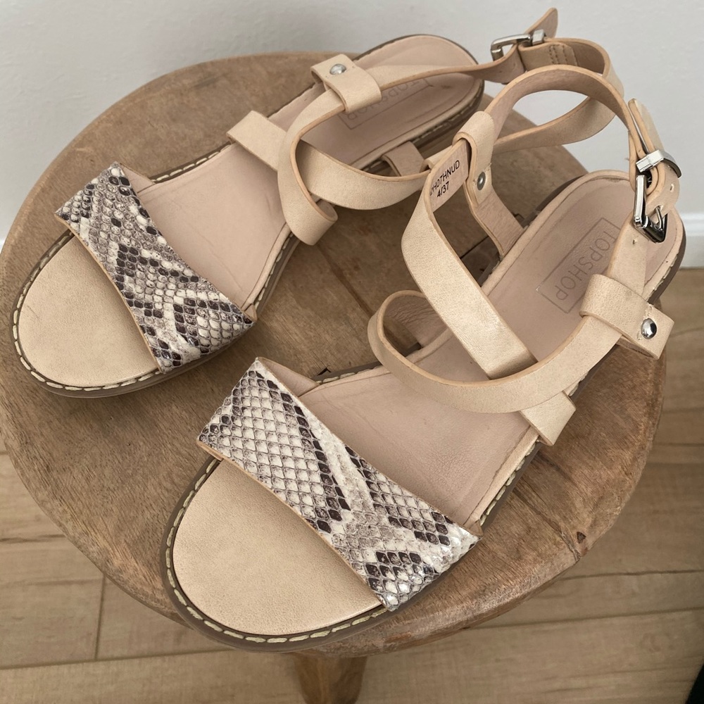 Top shop Sandals faux snake skin